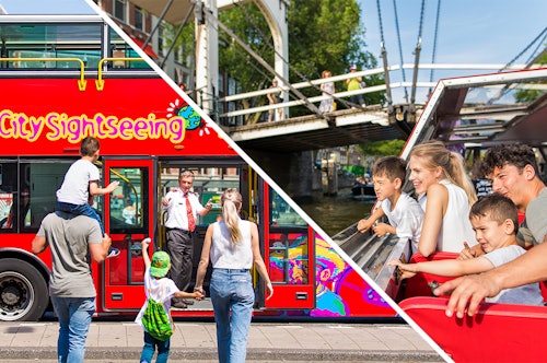 City Sightseeing Amsterdam: Hop-on Hop-off Bus + Cruise