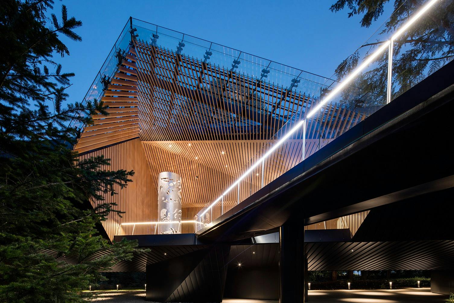 Front entrance to the Audain Art Museum in Whistler, Canada. 