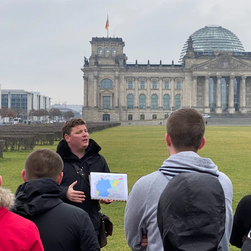 Scenen för den slutliga korsningen för att nå riksdagen.