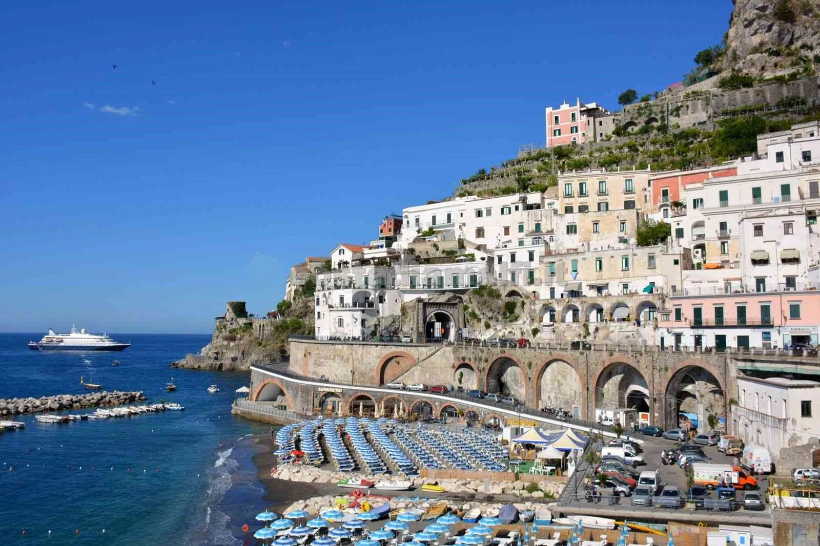 Amalfi Coast & Sorrento: Roundtrip Transport from Naples