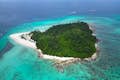 Bamboo Island, a pristine island with white sand beaches and turquoise waters.