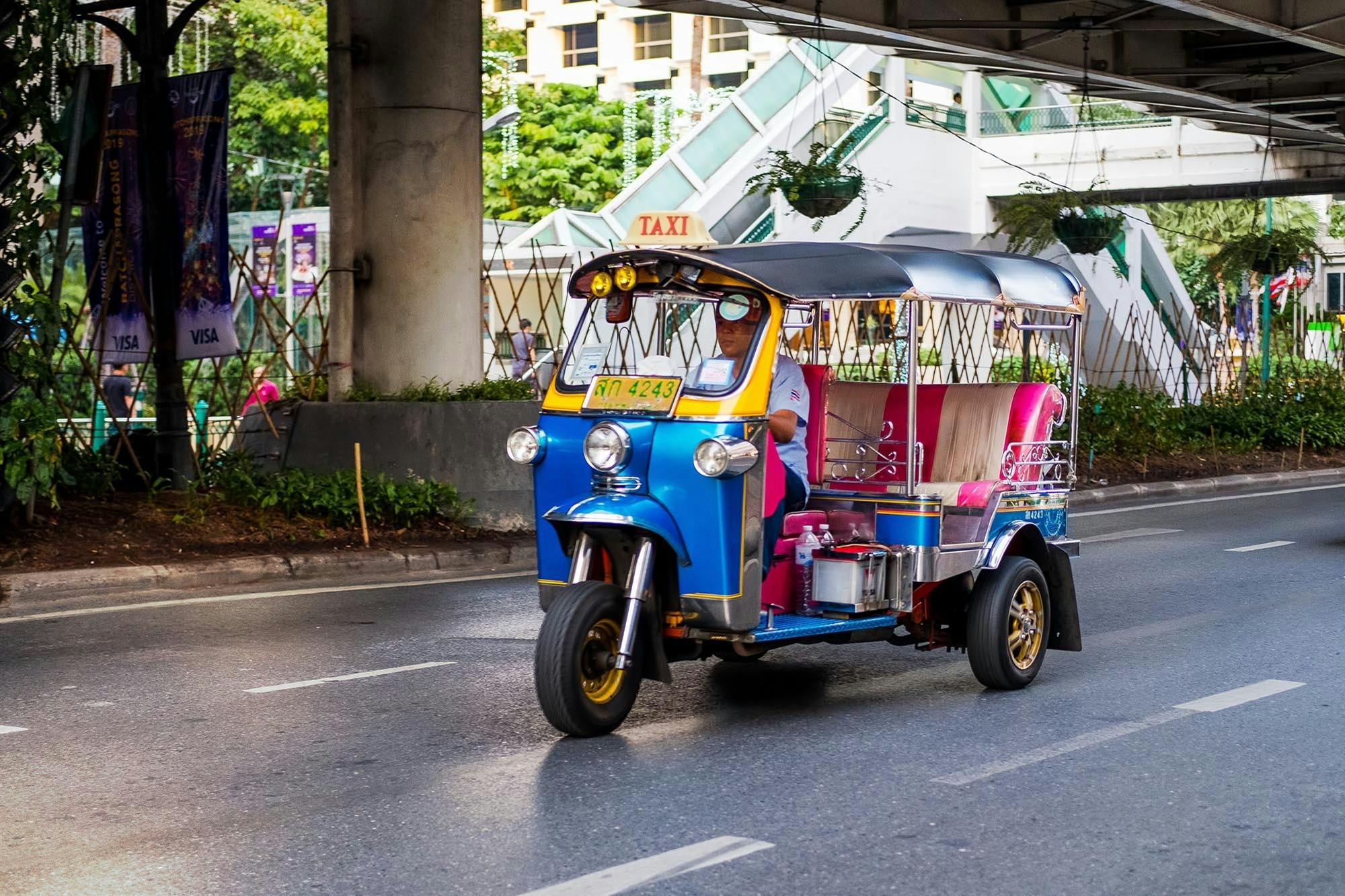 A unique experience, riding a Tuk Tuk in Bangkok