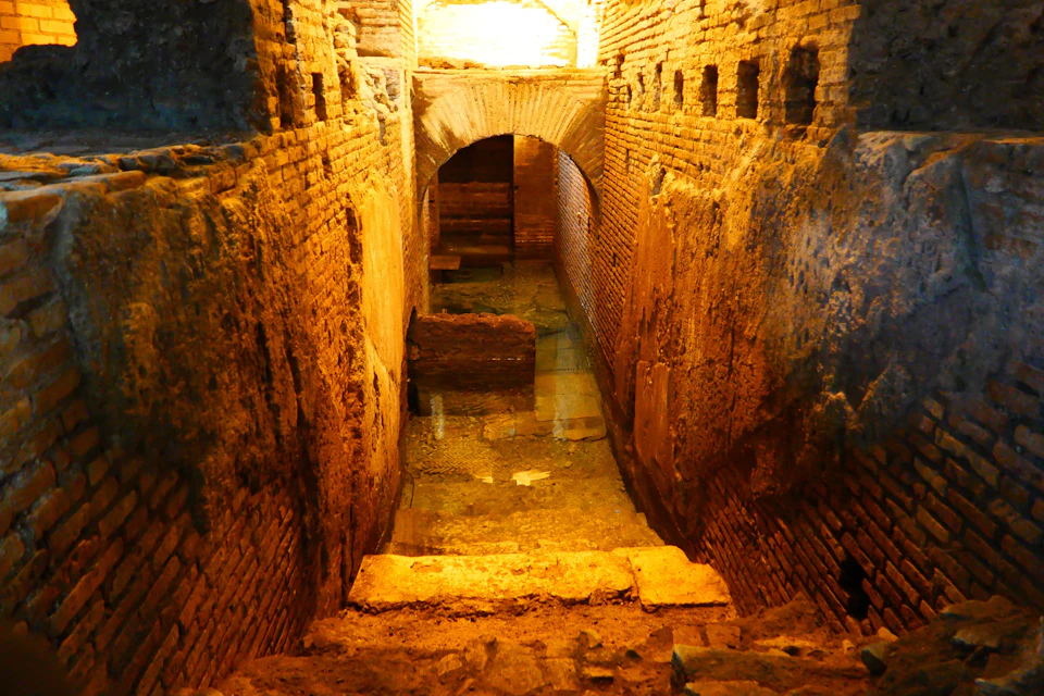 below ground, in the Vicus Capratius