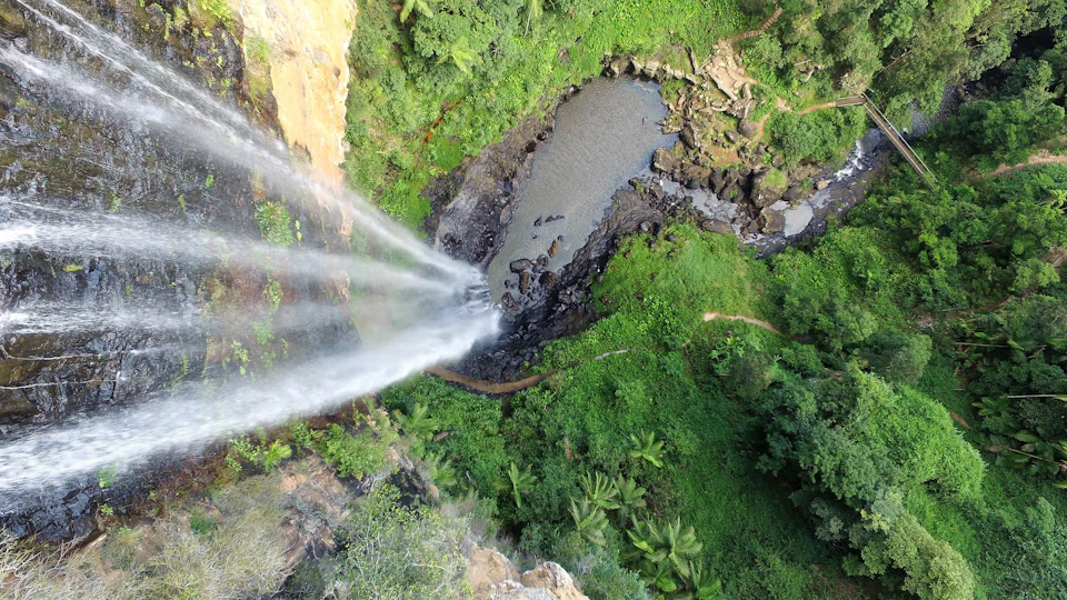 View from the top of the waterfall