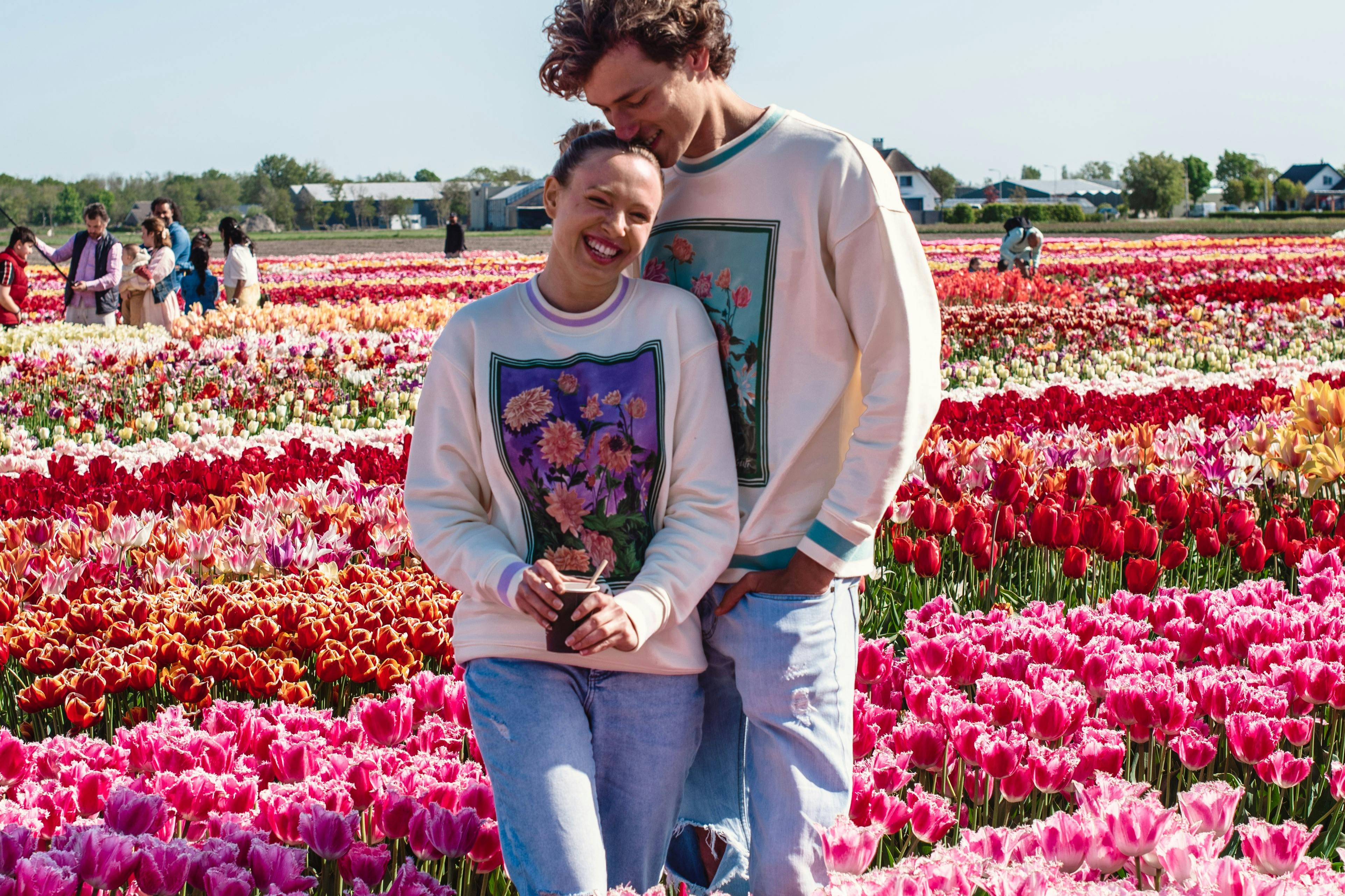 Couple in Tulip Field