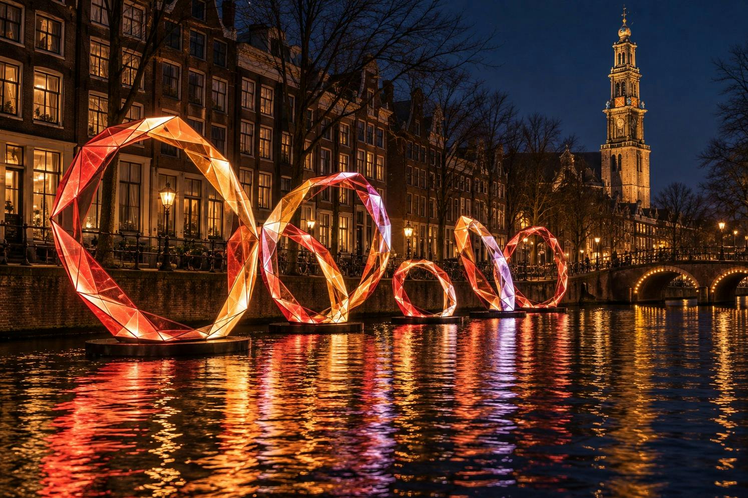 Amsterdam: Light Festival Canal Cruise + Optional Drinks & Snack 2