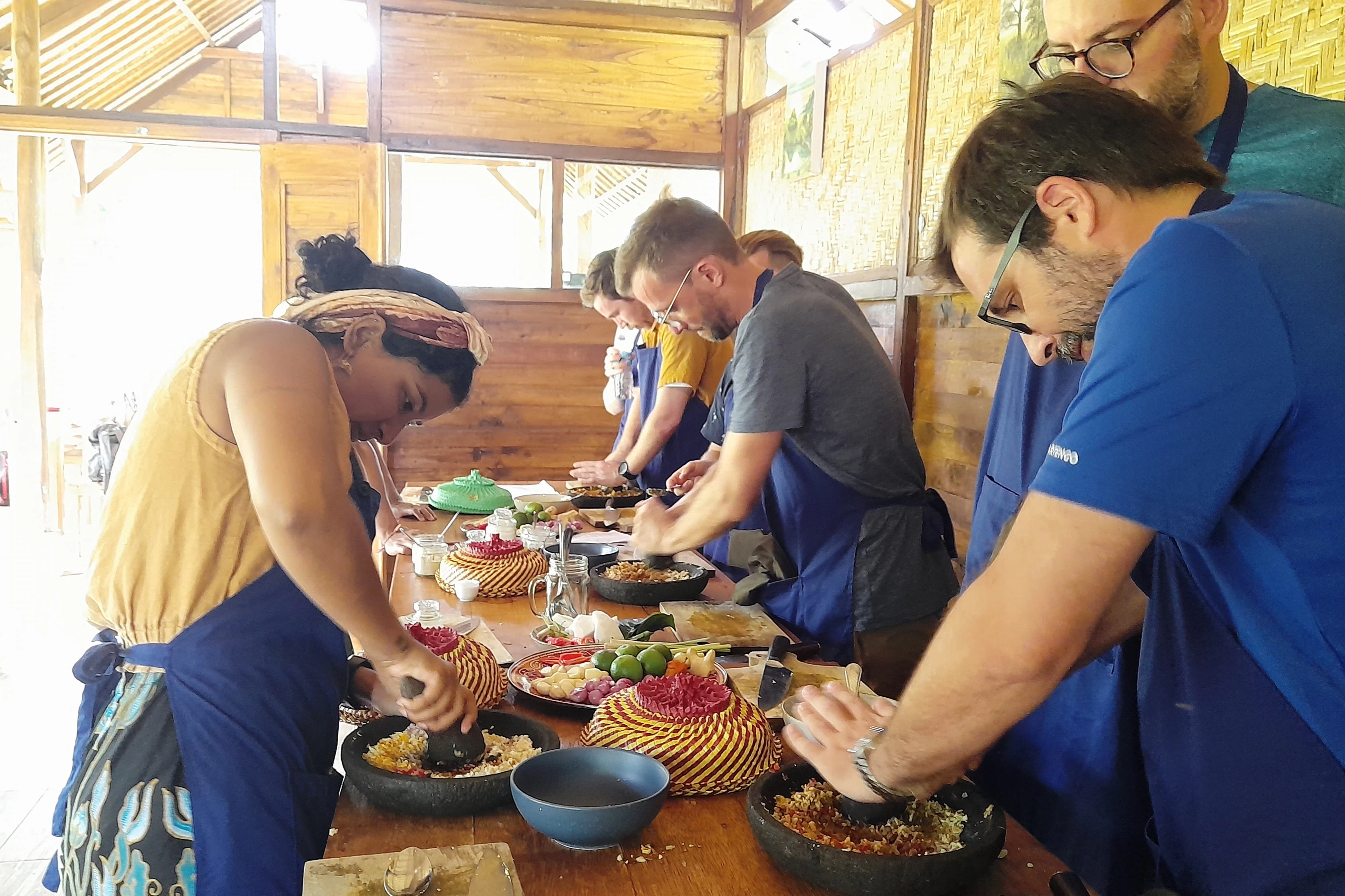 Balinese Cooking Class with Fully hands-on cooking experience