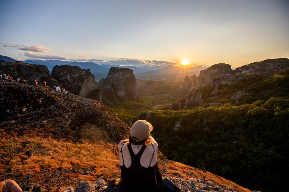 Meteora sunset