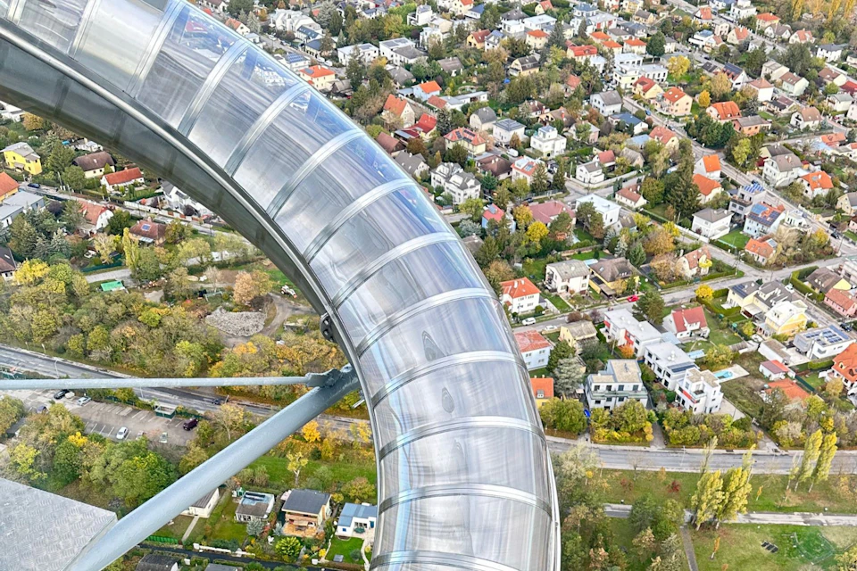 Danube Tower slide at a height of 165m