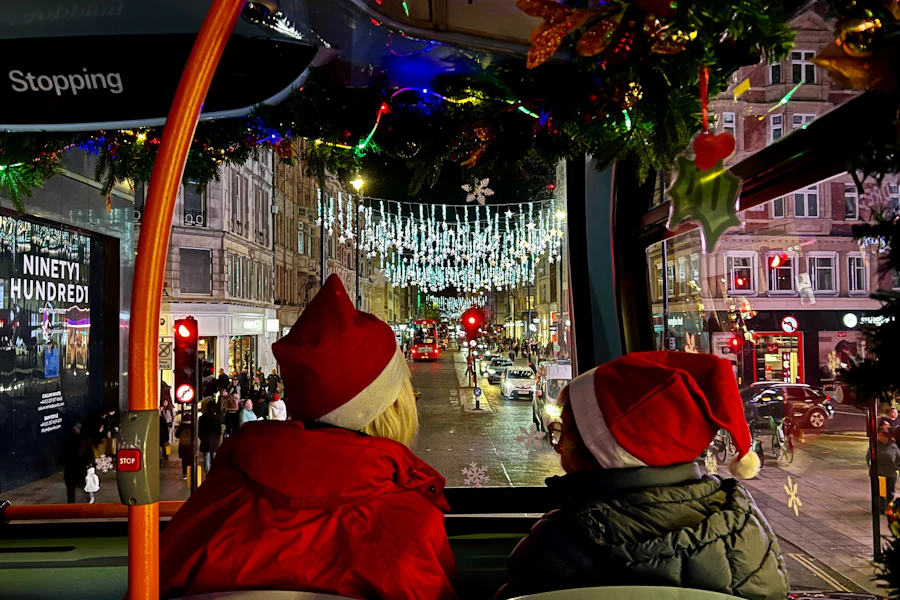 Julelys‑busstur London