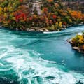 The beautiful colors of the Niagara Whirlpool in the fall season.