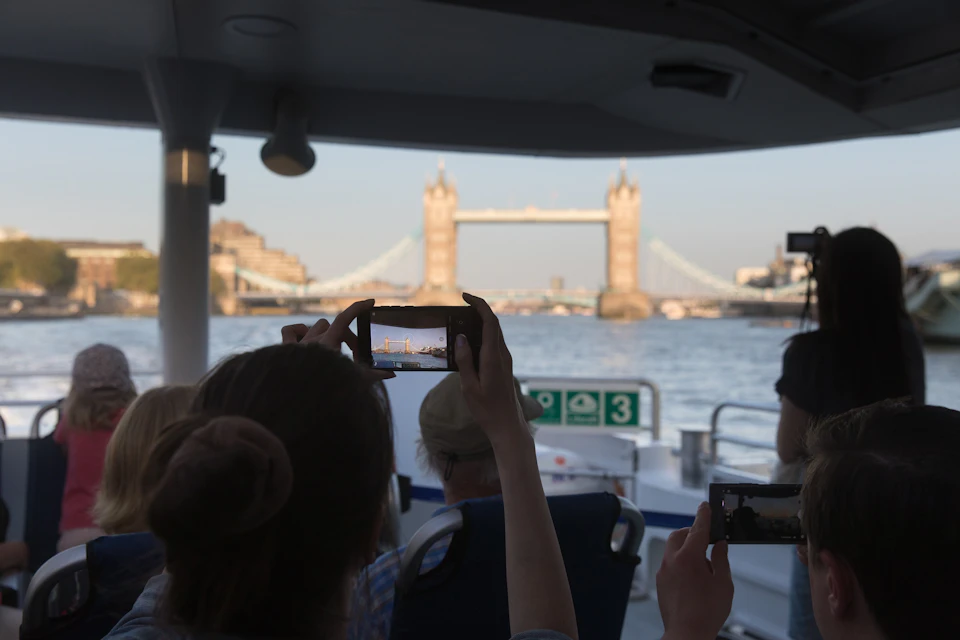 Uber Boat by Thames Clippers and The Tower Bridge