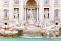 frontal view of the Trevi fountain