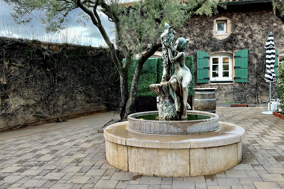 At the winery