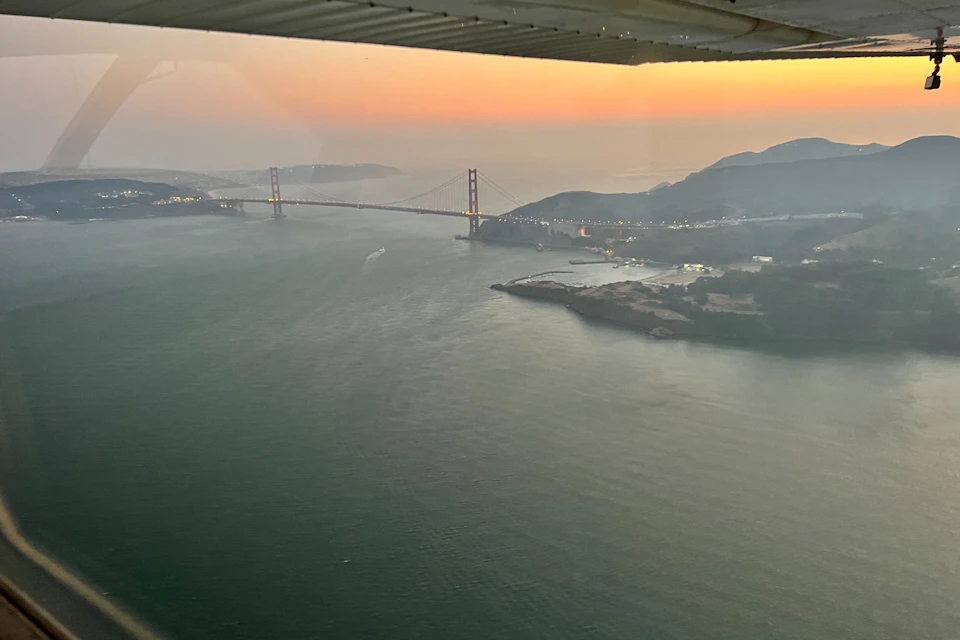 Sunset of Golden Gate Bridge with GoPro