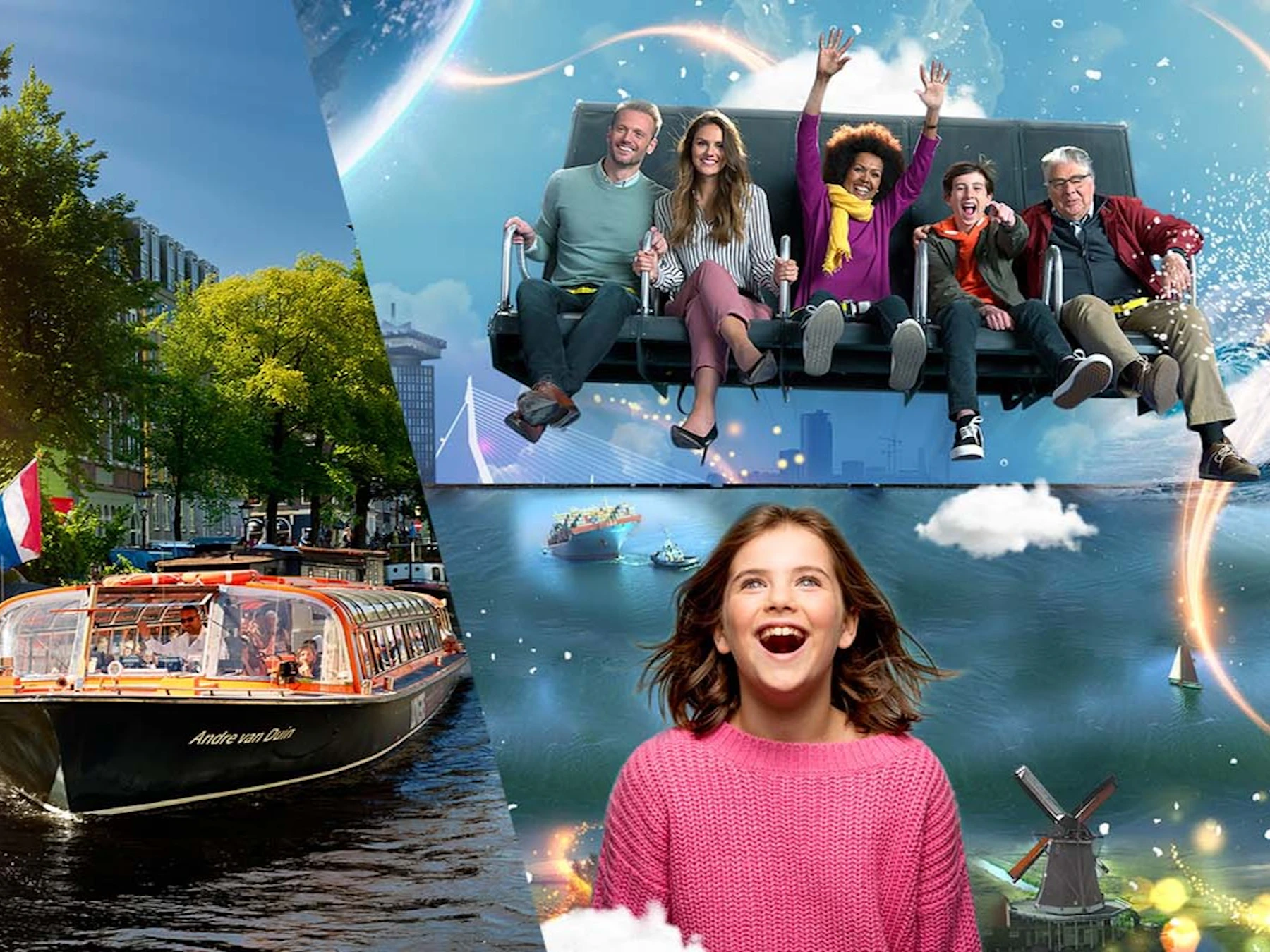Amsterdam: THIS IS HOLLAND + 1-stündige Grachtenfahrt