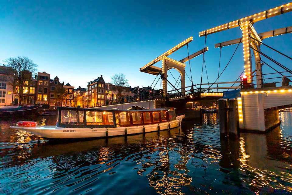 Cruise down the scenic canals of Amsterdam