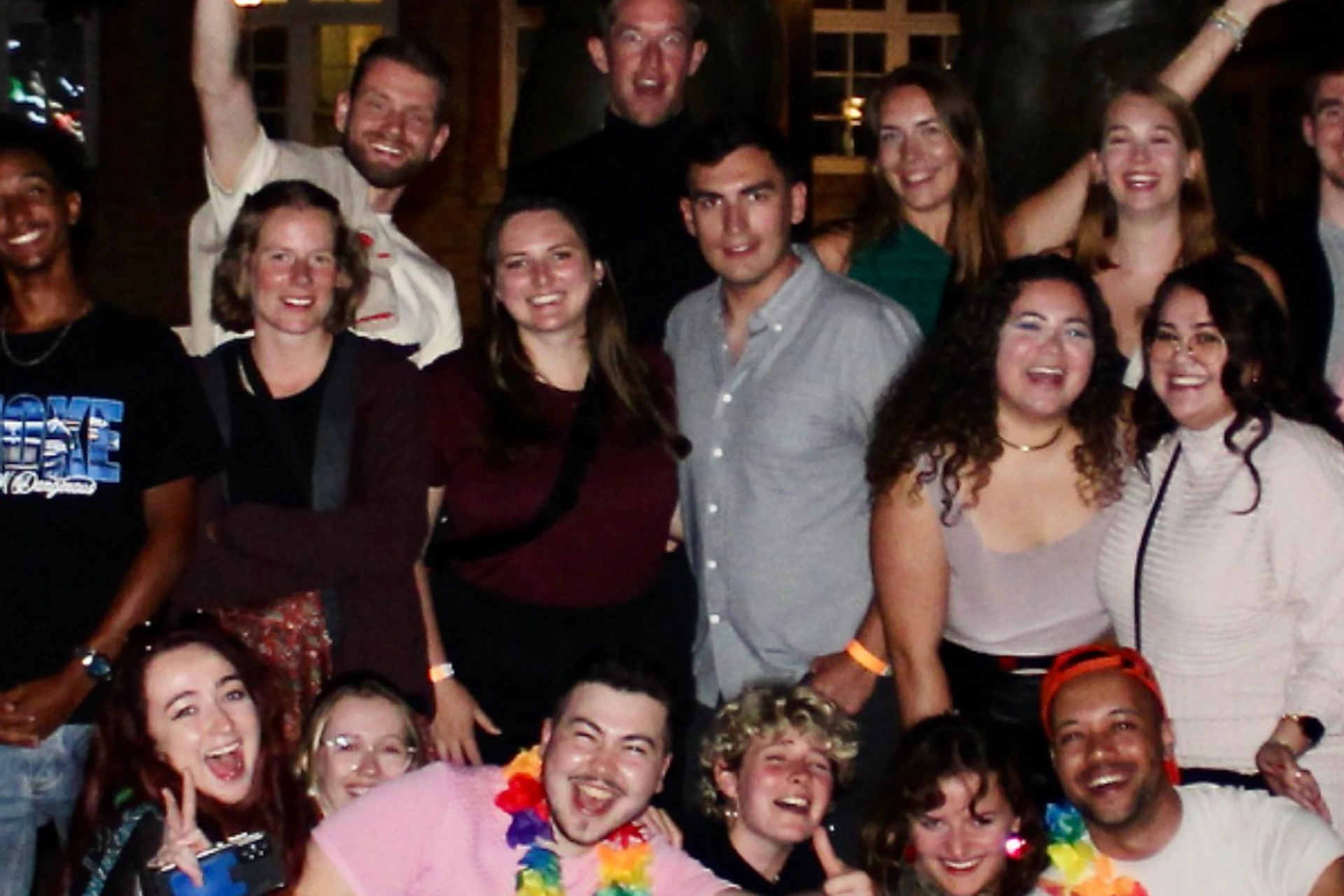 Pub crawl group photo