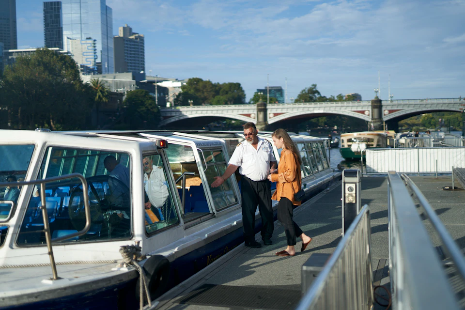 Customer boarding the cruise