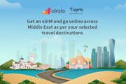 Um eSIM regional para conectar você à Internet quando viajar para o Oriente Médio e Norte da África.
Você pode se inscrever facilmente com iOS e Android.