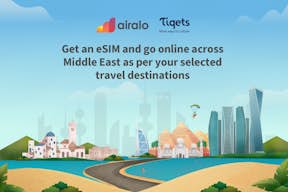 Regionalt eSIM til at forbinde dig med online, når du rejser til Mellemøsten og Nordafrika. Anvend nemt med både iOS og Android.