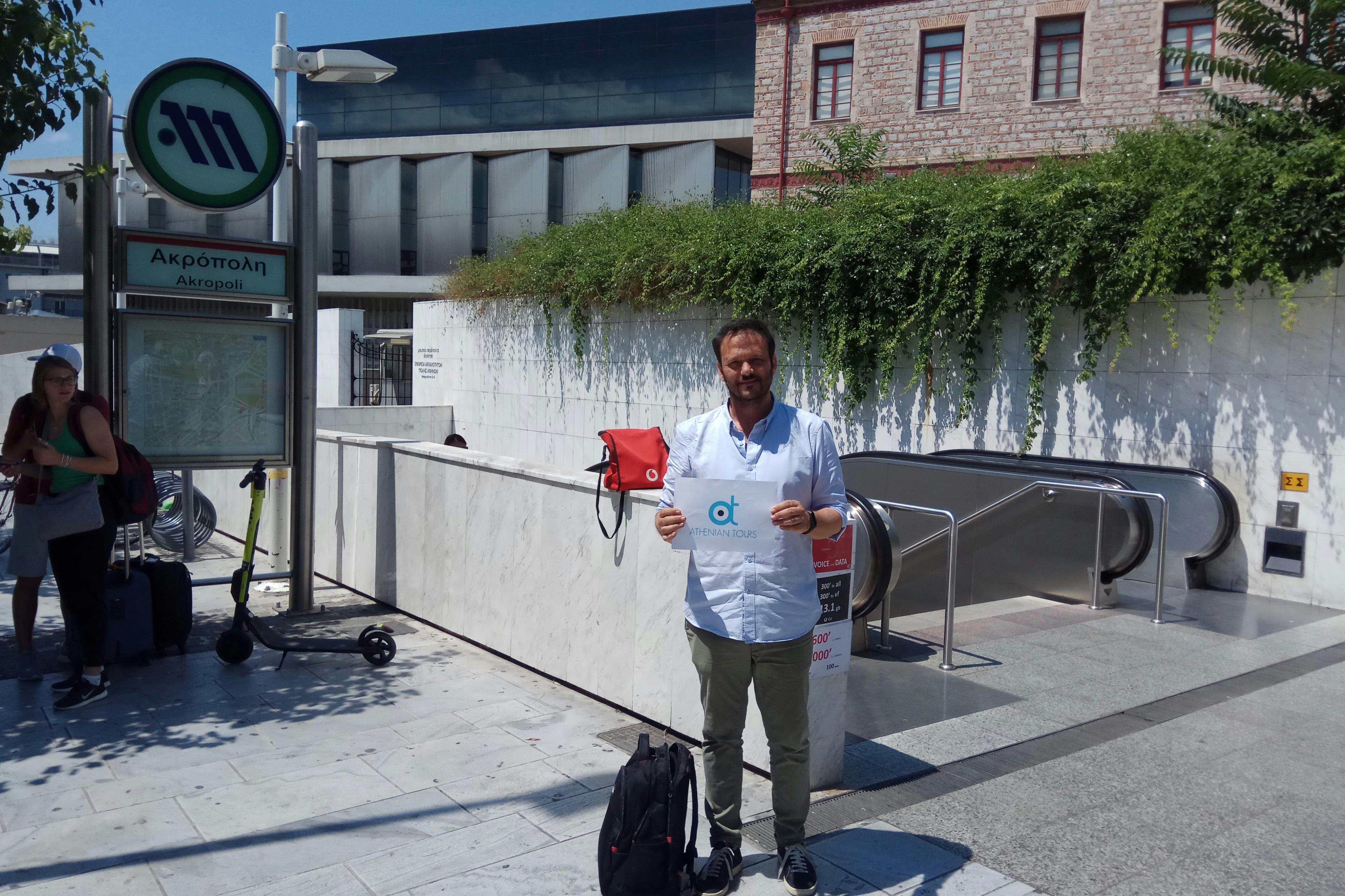 Meeting point at Acropolis Metro Station