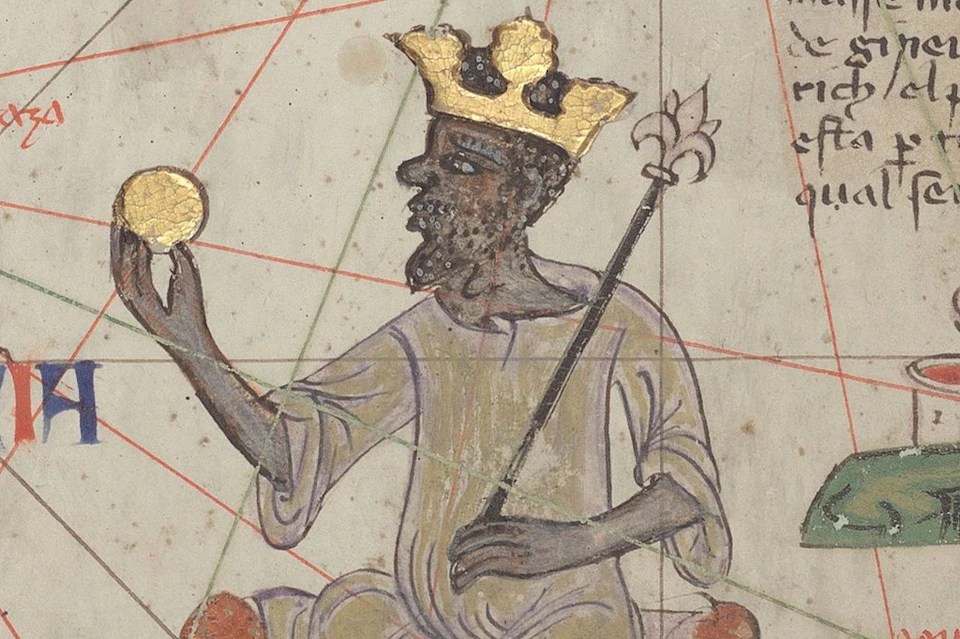Mansa Musa featured in the Catalan Atlas.