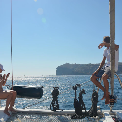 Santorini: Classic Catamaran Cruise + BBQ + Drinks + Transfers - Photo 2