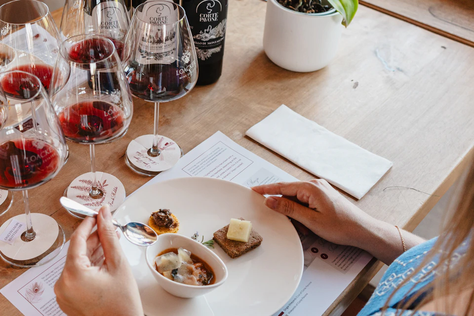 gourmet tasting with brunello