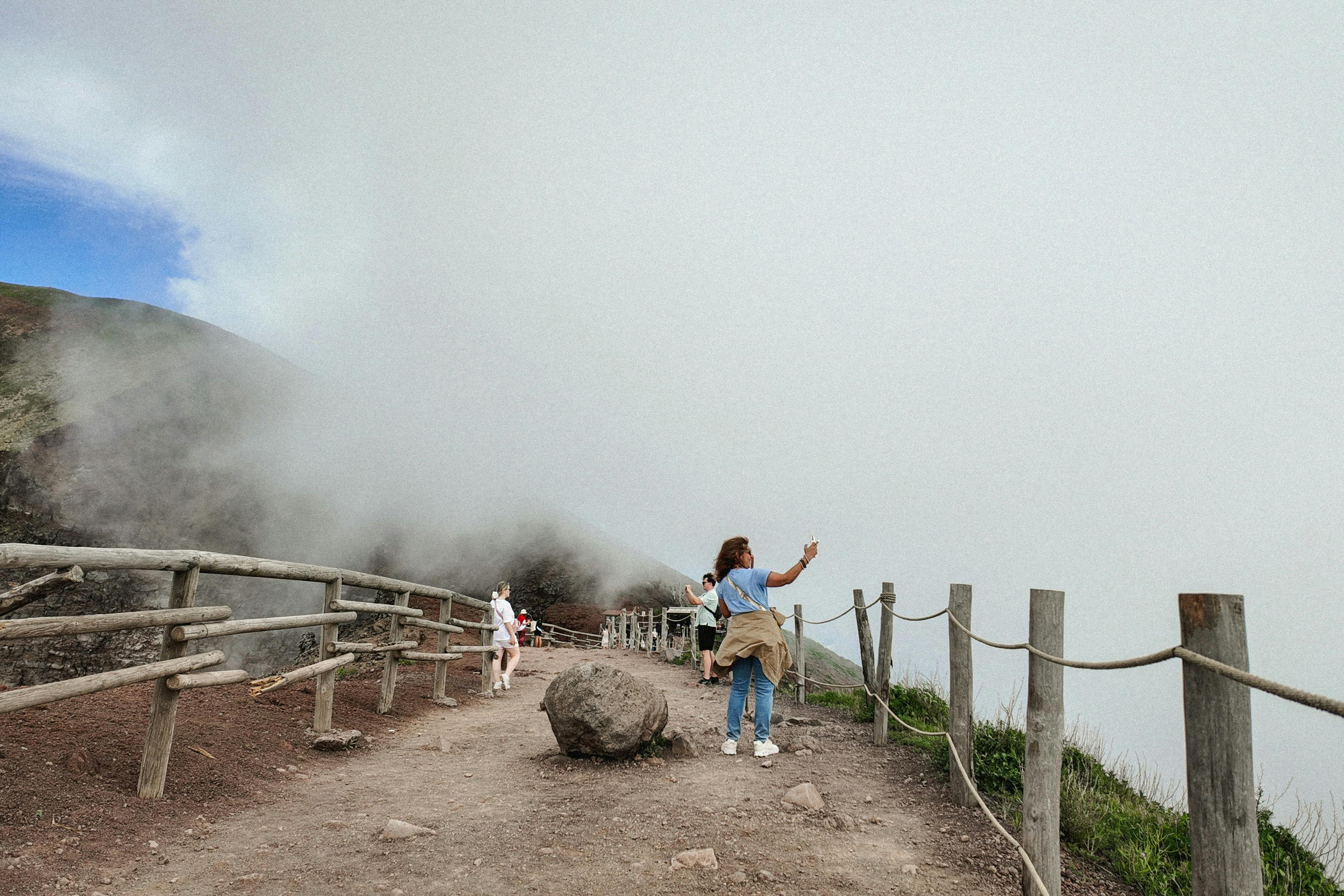 Footpath on the volcano.