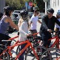 A group of friends enjoy San Francisco by bike!