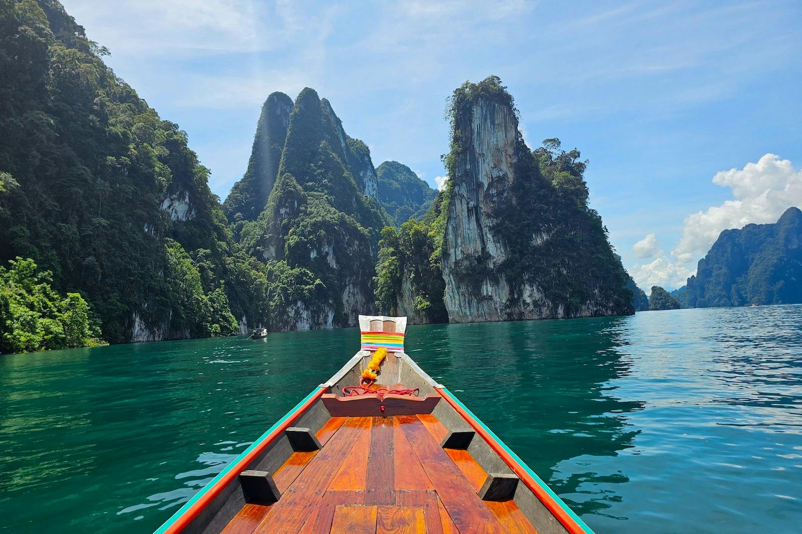 Beautiful views at Cheow Lan Lake in Khao Sok National Park