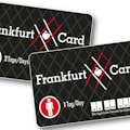 Frankfurt Card met typisch "geribbeld" ontwerp. Verkrijgbaar als 1-daagse losse kaart en 2-daagse groepskaart.