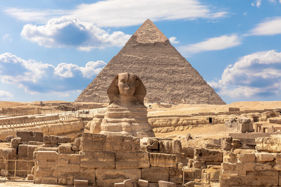 Great Sphinx and Pyramid