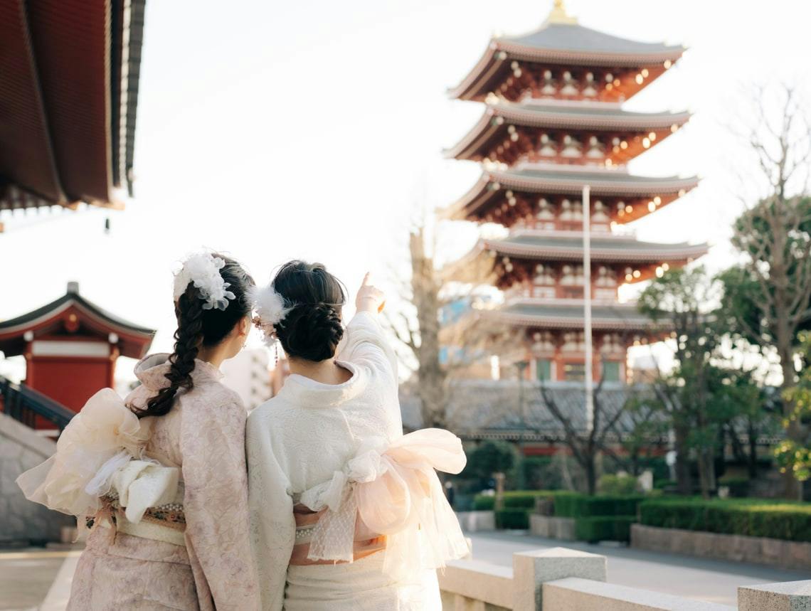 Asakusa: Kimono Rental Experience with Furisode Option