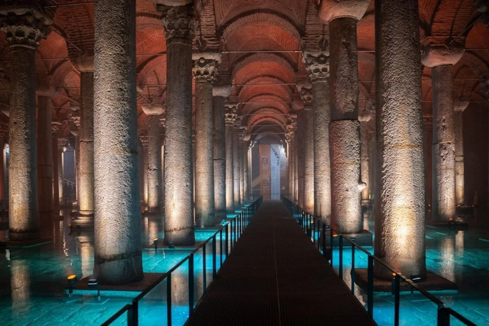 Interior of the Basilica Cistern