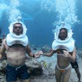 Underwater Helmet Walk in Cozumel.
