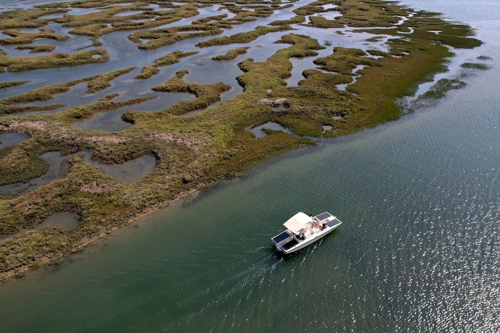 Ria Formosa: Solar Eco Boat Tour from Faro