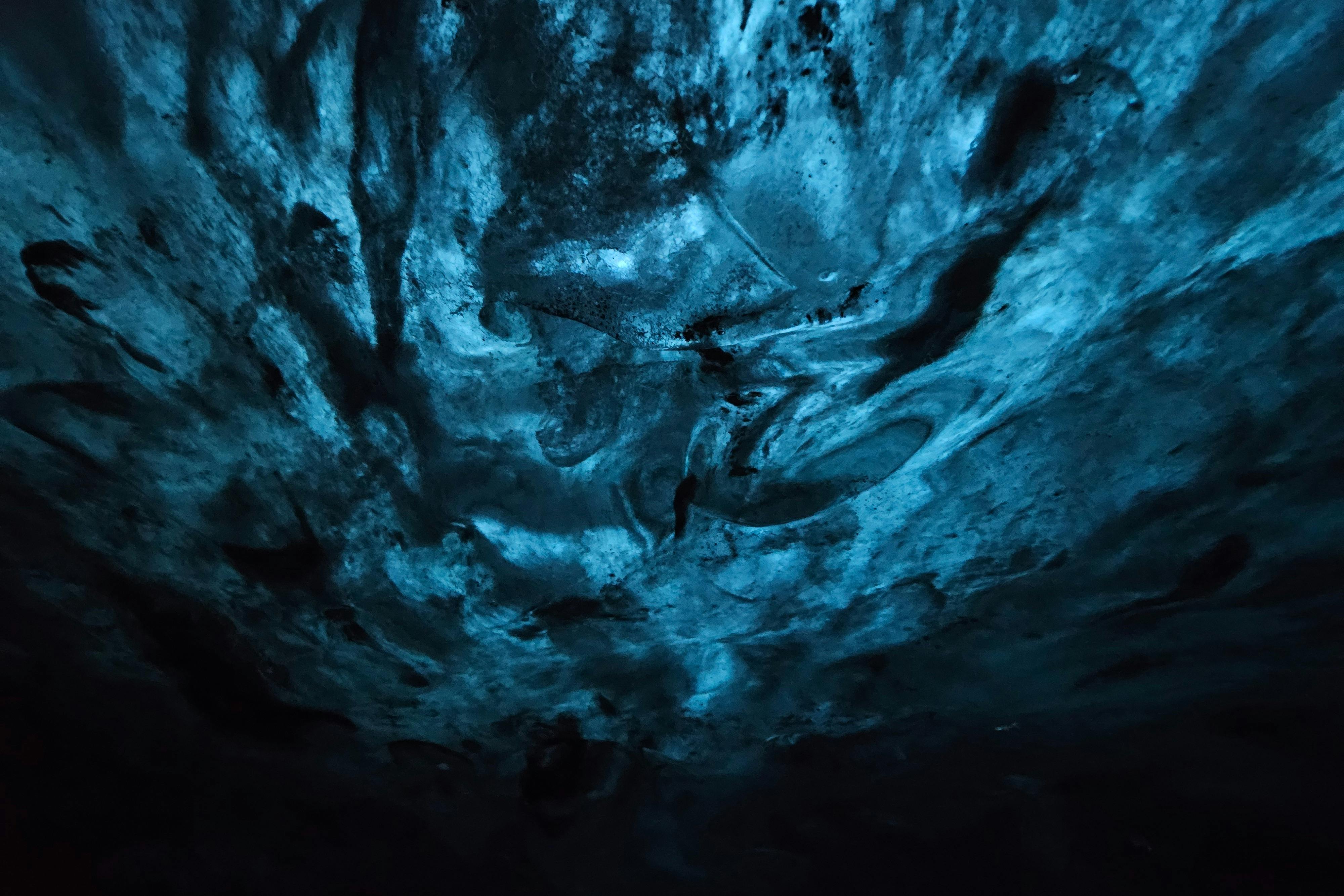 The dark blue colors mesmerize.