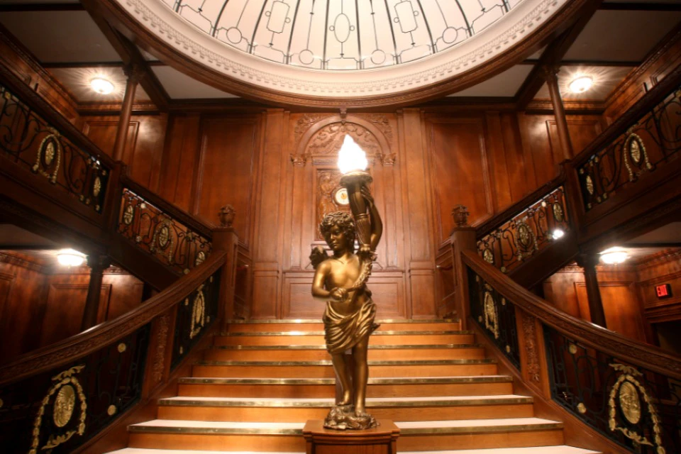 The grand staircase is an exact replica.