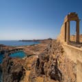 Akropolis van Lindos uitzicht op zee