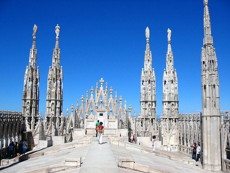 イタリア ミラノ大聖堂（ドゥオーモ）屋上テラスと博物館 入場E