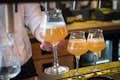 Craft beers on tap, prepared with much love