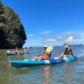Continue paddling your kayak and you'll find a narrow channel that changes from mangrove forest to limestone mountains, passi