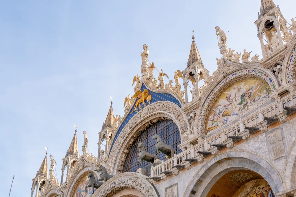 Spires of the front facade