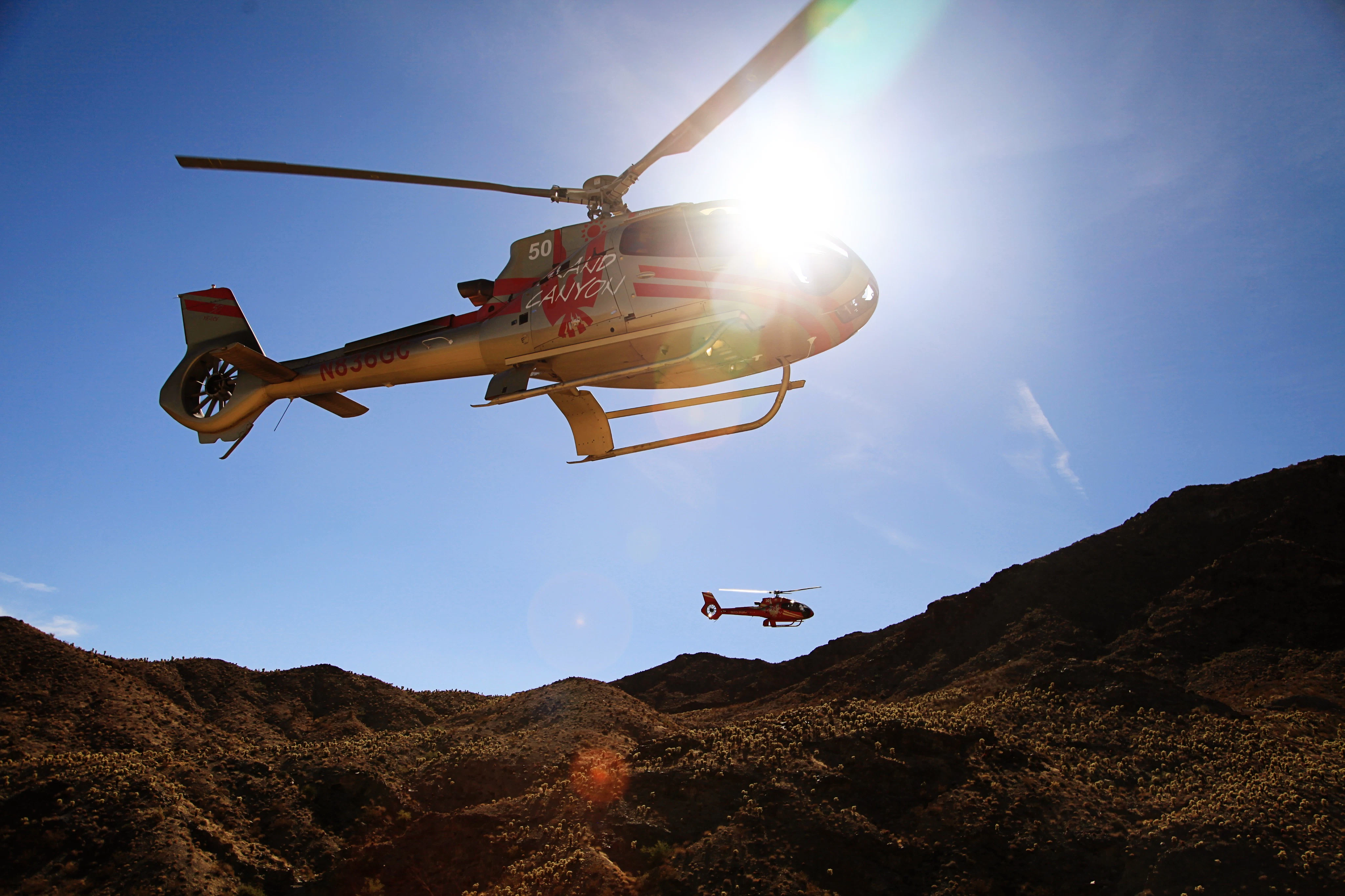 Grand Canyon: Pouso de helicóptero em Las Vegas + retorno opcional ao pôr do sol