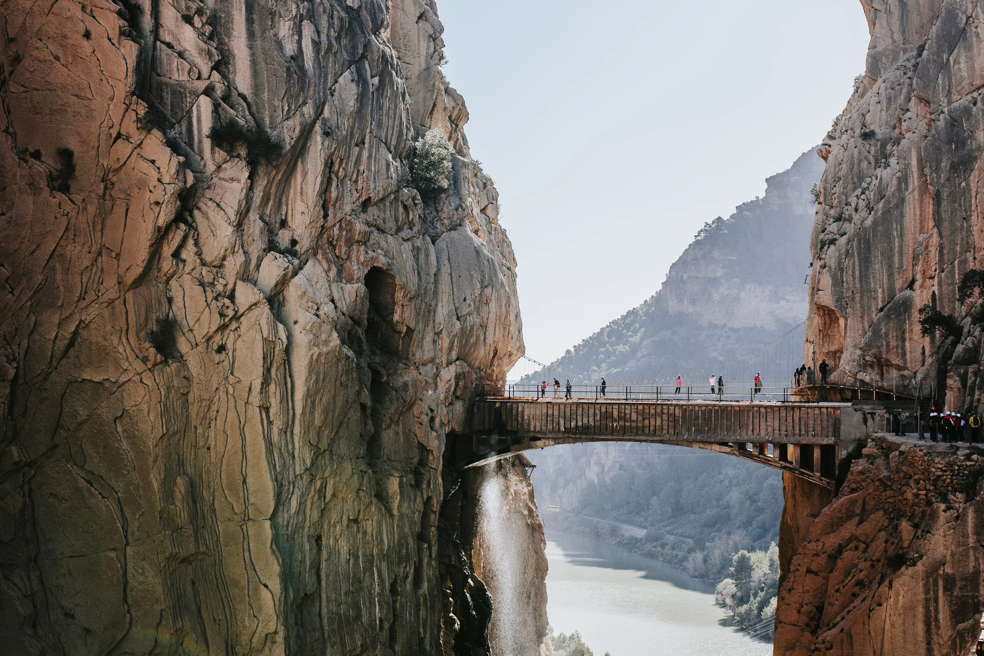Caminito del Rey: Guided Tour + One-Way Shuttle from El Chorro + Rock Climbing