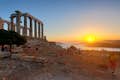 solnedgang ved Sounio & Temple of Poseidon