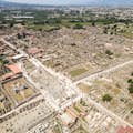 Escavações de Pompeia vistas de cima