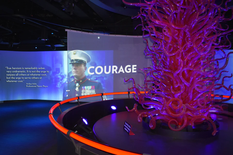 A look inside the Flame Gallery, at The National Liberty Museum.